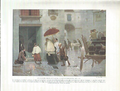 LAMINA 4280: La peste azota la ciudad de Barcelona en 1651