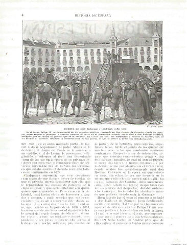 LAMINA 4285: Muerte de Rodrigo Calderon en 1625