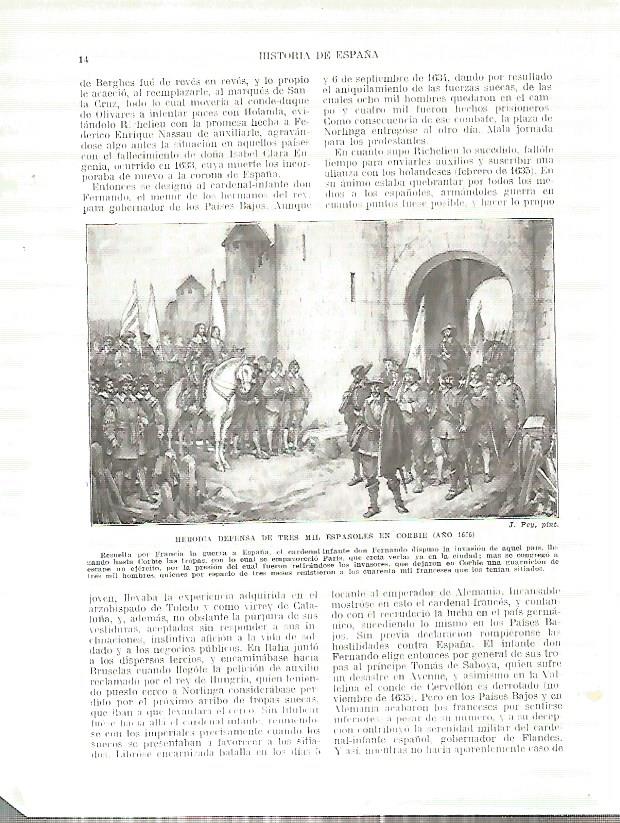 LAMINA 4288: Defensa de tres mil españoles en Corbie (año 1636)