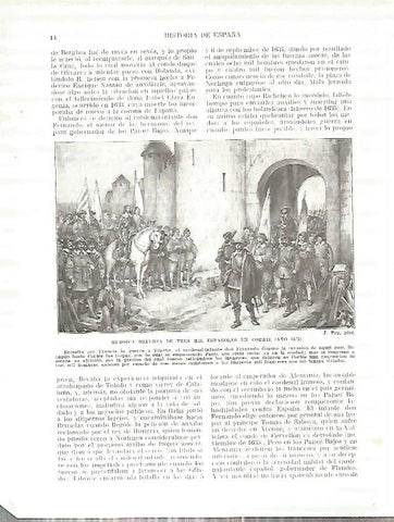 LAMINA 4288: Defensa de tres mil españoles en Corbie (año 1636)