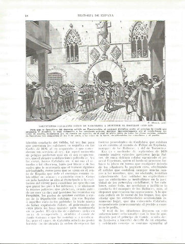 LAMINA 4289: Voluntarios catalanes salen de Barcelona a defender el Rosellon en 1639