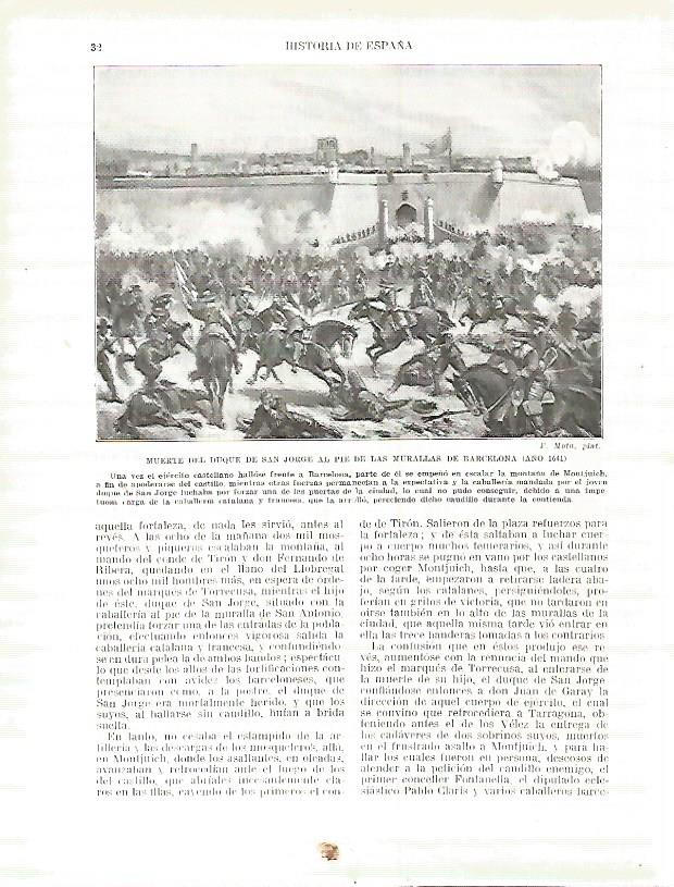 LAMINA 4295: Muerte del Duque de San Jorge al pie de las murallas de Barcelona en 1641