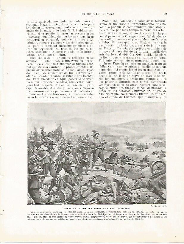 LAMINA 4299: Desastre de los españoles en Rocroy en 1643