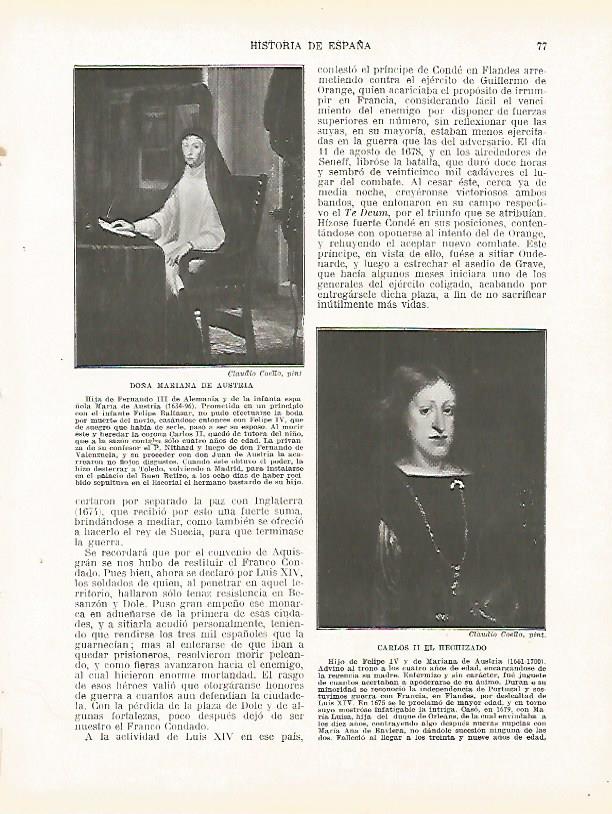 LAMINA 4314: Retratos de Mariana de Austria y de Carlos II el Hechizado