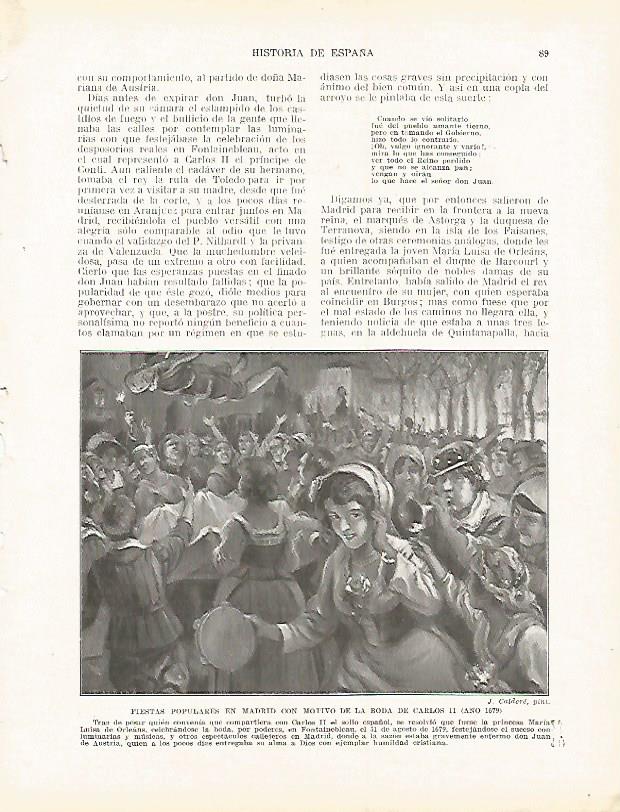 LAMINA 4319: Fiestas populares en Madrid con motivo de la boda de Carlos II en 1679