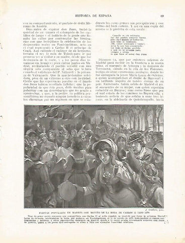 LAMINA 4319: Fiestas populares en Madrid con motivo de la boda de Carlos II en 1679