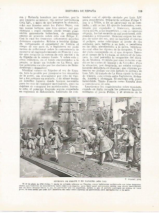 LAMINA 4331: Entrada de Felipe V en Napoles en 1702