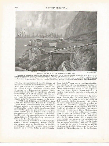 LAMINA 4333: Perdida de Gibraltar en 1704