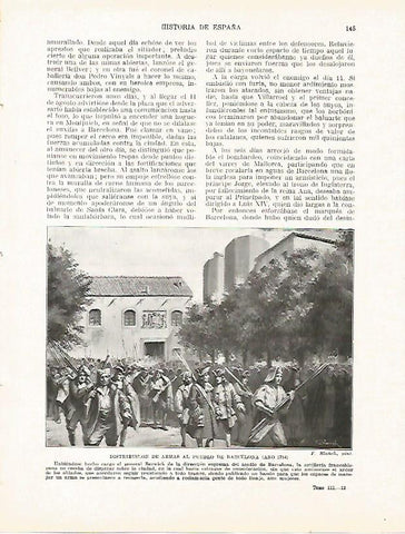 LAMINA 4345: Distribucion de armas en Barcelona en 1714
