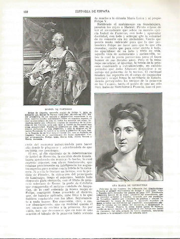LAMINA 4348: Retratos de Isabel de Farnesio y de Ana Maria de Tremouille