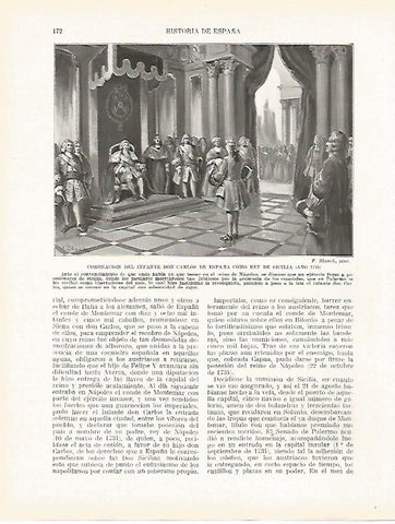 LAMINA 4358: Coronacion de Carlos de España como Rey de Sicilia en 1735