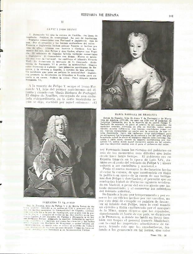 LAMINA 4363: Retratos de Fernando VI el Justo y de Maria Barbara de Braganza