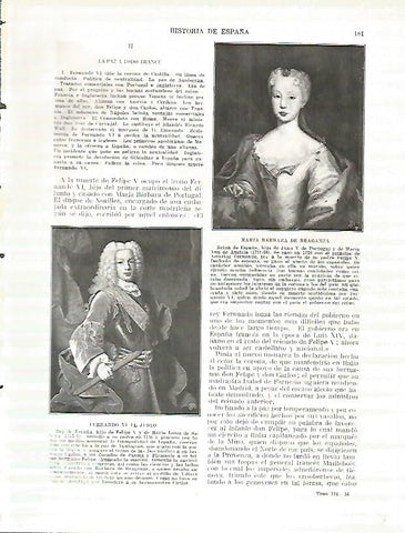 LAMINA 4363: Retratos de Fernando VI el Justo y de Maria Barbara de Braganza