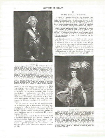 LAMINA 4373: Retratos de Carlos IV y de Maria Luisa