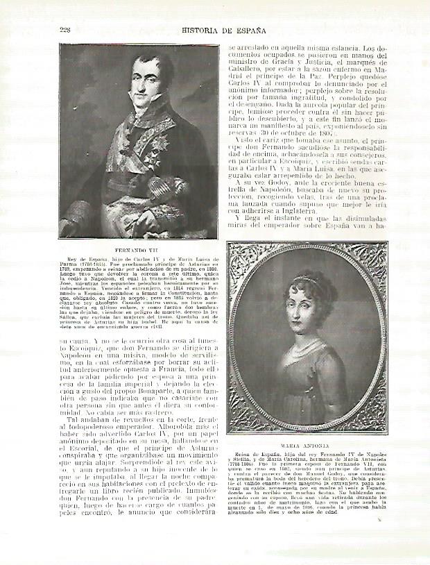 LAMINA 4378: Retratos de Fernando VII y de Maria Antonia