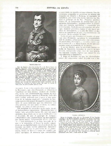 LAMINA 4378: Retratos de Fernando VII y de Maria Antonia