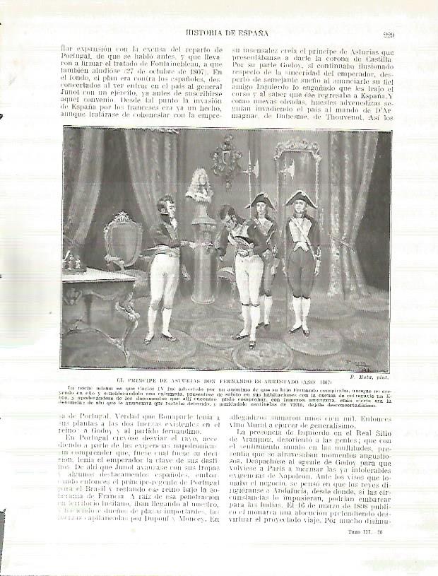 LAMINA 4379: El Principe de Asturias Don Fernando es arrestado en 1807