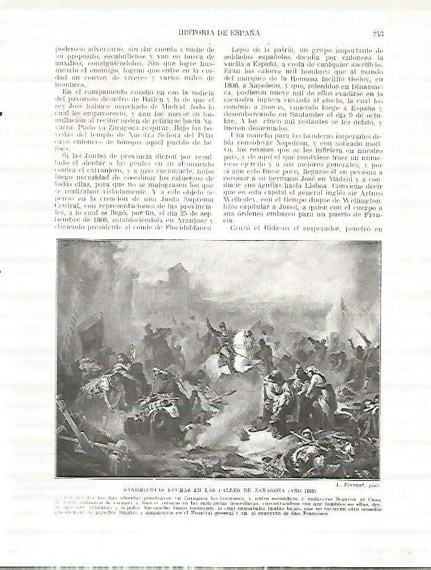 LAMINA 4384: Luchas en Zaragoza en 1808