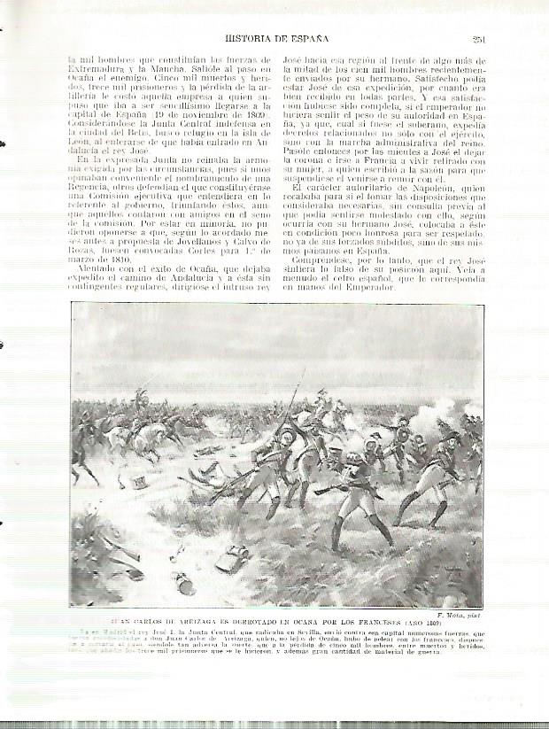 LAMINA 4388: Juan Carlos de Areizaga derrotado en Ocaña por los franceses en 1809