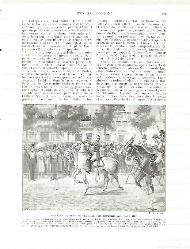 LAMINA 4396: Entrada en Burdeos del ejercito anglohispano en 1814