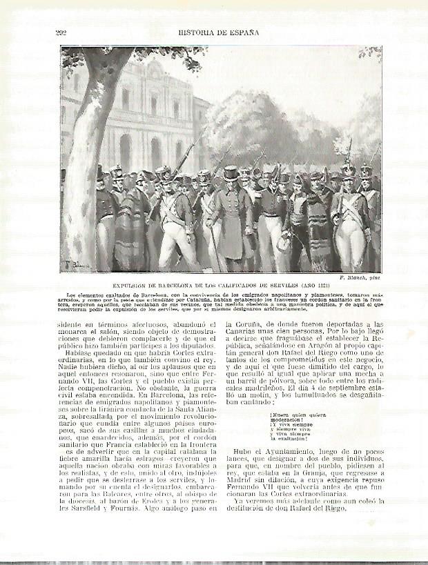 LAMINA 4407: Expulsion de Barcelona de los calificados de serviles en 1821
