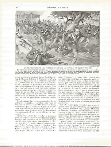 LAMINA 4412: La milicia persigue a la Guardia Real hasta las afueras de Madrid en 1822