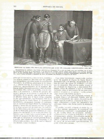 LAMINA 4415: Fernando VII firma una proclama anulando los actos del Gobierno Constitucional en 1823