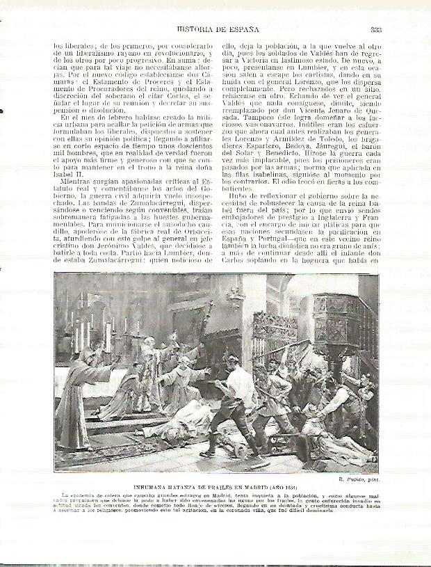 LAMINA 4426: Matanza de frailes en Madrid en 1834