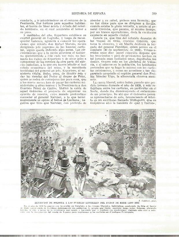 LAMINA 4434: Rendicion de Solsona a las fuerzas liberales del Baron de Meer en 1838