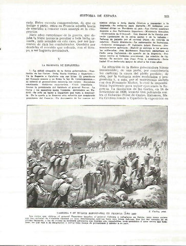 LAMINA 4436: Cabrera y su hueste se refugian en Francia en 1840
