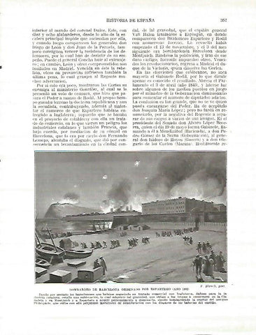 LAMINA 4438: Bombardeo de Barcelona ordenado por Espartero en 1842