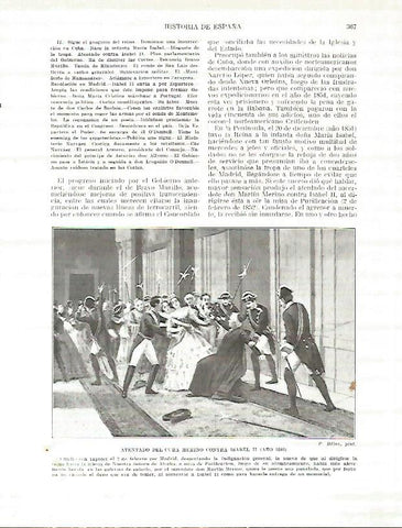 LAMINA 4443: Atentado del cura Merino contra Isabel II en 1852