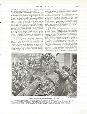 LAMINA 4444: Levantamiento en sentido liberal en 1854