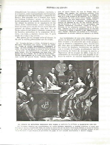 LAMINA 4446: El Consejo de Ministros presidido por Isabel II declara la Guerra a Marruecos en 1859
