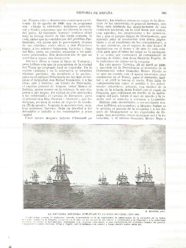 LAMINA 4451: Sublevacion en Cadiz de la escuadra española en 1868