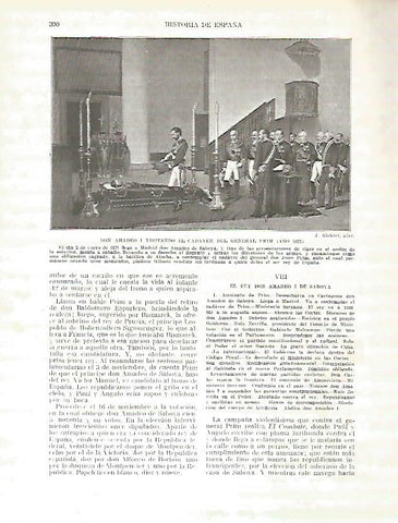 LAMINA 4453: Amadeo I visitando el cadaver del General Prim en 1871