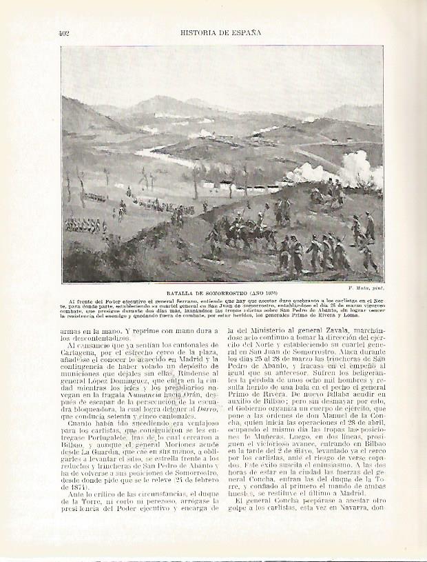 LAMINA 4458: Batalla de Somprrostro en 1874