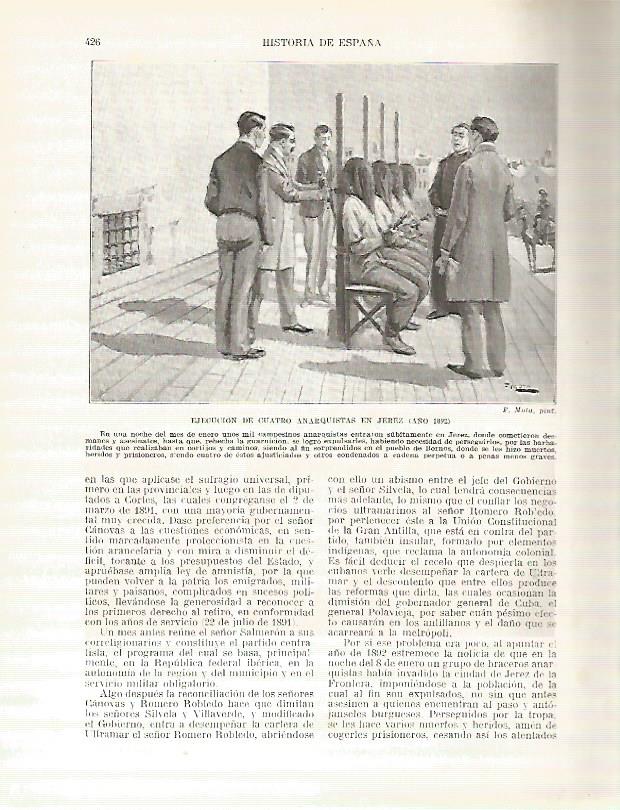 LAMINA 4469: Ejecucion de cuatro anarquistas en Jeerez en 1892