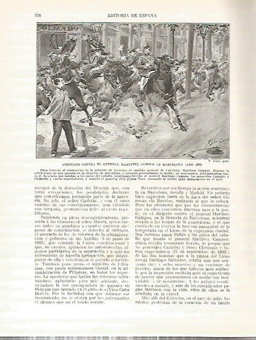 LAMINA 4470: Atentado contra el General Martinez Campos en Barcelona en 1893