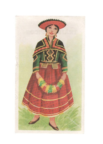 Cromos: Trajes tipicos de todo el mundo numero 043: Peru