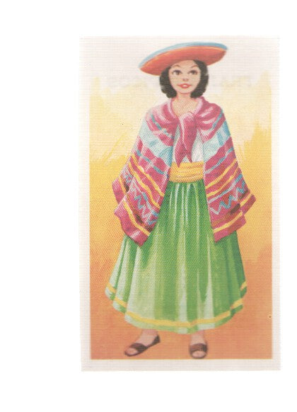 Cromos: Trajes tipicos de todo el mundo numero 024: Ecuador