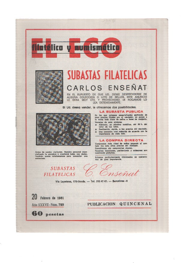 El Eco Filatelico y Numismatico numero 0785: Movimiento Juvenil Español