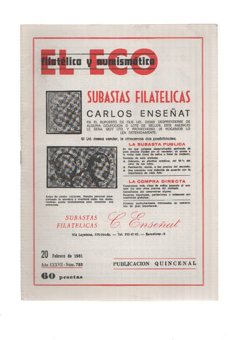 El Eco Filatelico y Numismatico numero 0785: Movimiento Juvenil Español