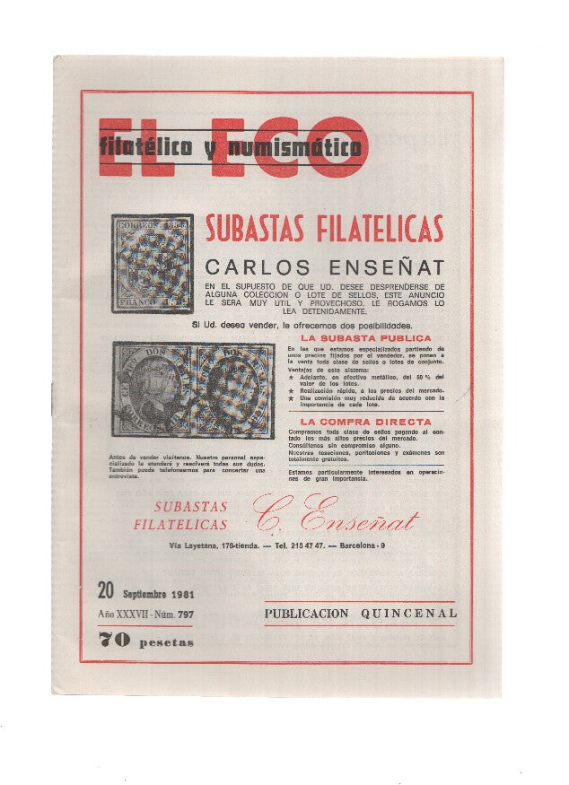 El Eco Filatelico y Numismatico numero 0797: ESPAMER 81