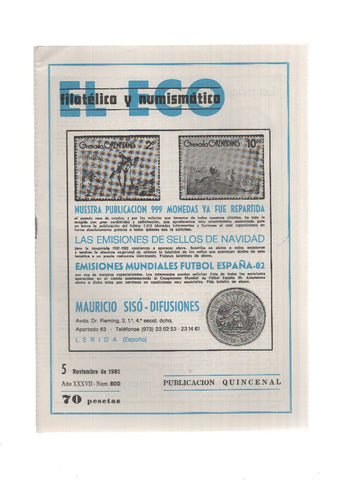 El Eco Filatelico y Numismatico numero 0800: La Filatelia Popular y la popularidad de la Filatelia