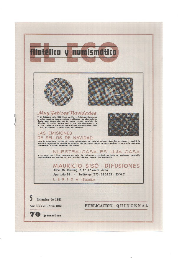 El Eco Filatelico y Numismatico numero 0802: La goma y los sellos con y sin fijasellos