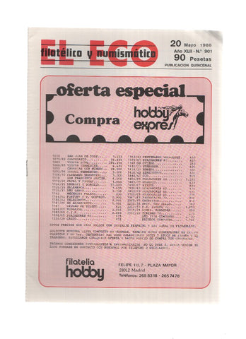 El Eco Filatelico y Numismatico numero 0901: Jose Maria Borras Feliu, un amigo modelico