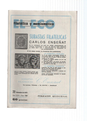 El Eco Filatelico y Numismatico numero 0759: La Imagen de Europa que debemos consagrar