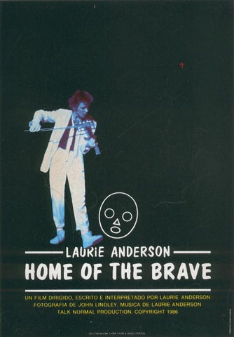 Cartel de Cine: HOME OF THE BRAVE por Laurie Anderson