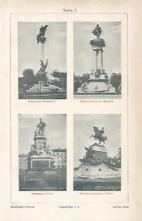 LAMINA ESPASA 11999: Monumentos de Turin Italia